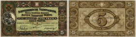 BANKNOTEN. Schweiz. Ausgaben der Schweizerischen Nationalbank ab 1907. 5 Franken 1914, 1. August. Sign. Hirter/Bornhauser/Burckhardt. Richter/Kunzmann...