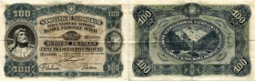 BANKNOTEN. Schweiz. Ausgaben der Schweizerischen Nationalbank ab 1907. 100 Franken 1918, 1. Januar. Signaturen Hirter/Bornhauser/Haller. Richter/Kunzm...