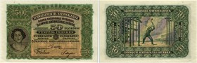 BANKNOTEN. Schweiz. Ausgaben der Schweizerischen Nationalbank ab 1907. 50 Franken 1924, 1. April. Signaturen: Usteri/Bornhauser/Schnyder. Richter/Kunz...