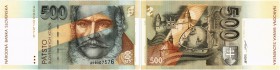 BANKNOTEN. Slowakei. Republik. Slowakische Nationalbank. 500 Korun 1993, 1. Oktober. Replacement-Note mit tiefer Serien-# A00007576. Pick 23r. Selten ...