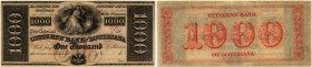 BANKNOTEN. United States of America / USA. Louisiana. Citizens' Bank of Louisiana. 1000 Dollars. Reminder. New Orleans, ..., 18. . Haxby LA-15/G54b. S...