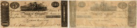 BANKNOTEN. United States of America / USA. New York. Bank of Geneva. 5 Dollars 1818, 1. März. Mit Signaturen und ausgegeben. Haxby NY-930/C28. Selten ...