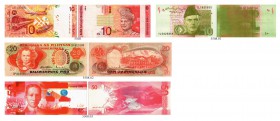 BANKNOTEN. Verschiedene Länder. Lot. Error Banknotes. Malaysia. Foederation. Bank Negara Malaysia. 10 Ringgit o. J. (2004). Hologramm­streifen fehlt /...