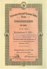 HISTORISCHE WERTPAPIERE. SCHWEIZ. Nahrungsmittel & Brauereien. Chocolat Tobler Bern. Genuss-Schein, 1920, Bern. Lot ca. 60 Stück: 1867 eröffnete der C...