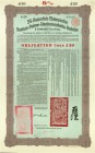 HISTORISCHE WERTPAPIERE. CHINA. 5% Kaiserlich Chinesische Tientsin-Pukov Staatseisenbahn Ergänzungs-Anleihe 1910. Bond / Obligation £20, 1910, London ...