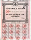 HISTORISCHE WERTPAPIERE. FRANKREICH. Théatre-Concert du Moulin-Rouge. Action de Priorité de F500 au Porteur, 1904, Paris. Gründeraktie. Im Rand fünf "...