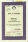HISTORISCHE WERTPAPIERE. NIEDERLANDE. Shell Oil Company. Zertifikat zu je 10 Stammaktien zu $1.- 1978, Amsterdam. Wahrscheinlich ein Einzelstück. Sehr...