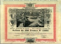 HISTORISCHE WERTPAPIERE. SCHWEIZ. Eisenbahnen / Bergbahnen / Trams etc. Chemin de Fer du Lac des IV Cantons (Rive Gauche). Aktie Fr. 250.-, 1908, Stan...