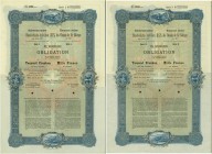 HISTORISCHE WERTPAPIERE. SCHWEIZ. Eisenbahnen / Bergbahnen / Trams etc. Obligation Fr. 1000.-, 1907, Bern. Lot 2 Stück: 3.5% Obligationen der Serien L...