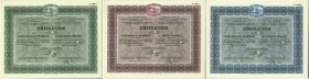 HISTORISCHE WERTPAPIERE. SCHWEIZ. Eisenbahnen / Bergbahnen / Trams etc. Obligation, 1928, Bern. Lot 3 Stück: 4.5% Obligationen über 1'000, 5'000 und 1...