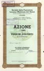 HISTORISCHE WERTPAPIERE. SCHWEIZ. Eisenbahnen / Bergbahnen / Trams etc. Società Funicolare Locarno Madonna del Sasso. Aktie Fr. 200.-, 1952, Locarno. ...