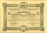 HISTORISCHE WERTPAPIERE. SCHWEIZ. Eisenbahnen / Bergbahnen / Trams etc. Schweizerische Nordostbahn-Gesellschaft. Obligation Fr. 500.-, 1879, Zürich. B...