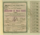 HISTORISCHE WERTPAPIERE. SCHWEIZ. Industrie / Energie. Fabrique d'Horlogerie Le Coultre & Cie. Anleihe, 1899, Sentier. Originalunterschriften von den ...