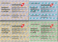 HISTORISCHE WERTPAPIERE. SCHWEIZ. Transport (Automobil / Aviatik / Schifffahrt etc.). Swissair. Obligation, 1928, Zürich. Lot 4 Stück: 5.5% Obligation...
