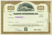 HISTORISCHE WERTPAPIERE. USA. Common Stock $1, 1977, Chicago / New York. Mit Bunny in Vignette. Printunterschrift Hugh Hefner als President. Vorzüglic...