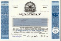 HISTORISCHE WERTPAPIERE. USA. Harley-Davidson Inc. Common Stock $0.1 each 1992, Wisconsin. Die Königin der Motorräder: Seit 1905 stellt das Unternehme...