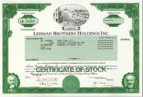HISTORISCHE WERTPAPIERE. USA. Lehman Brothers Holdings Inc. Common Stock $0.1 each 2008. In der Vignette eine Ansicht auf das Kapitol der Stadt Montgo...