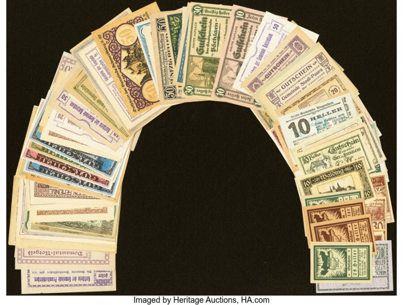 Notgeld Group Lot of 402 Examples Extremely Fine-Crisp Uncirculated (Majority). ...