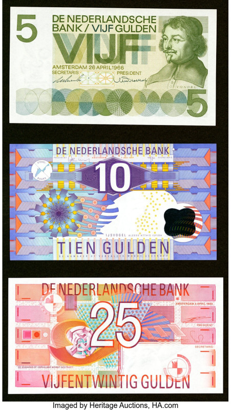 Netherlands Group Lot of 6 Examples Crisp Uncirculated. HID09801242017 © 2022 He...