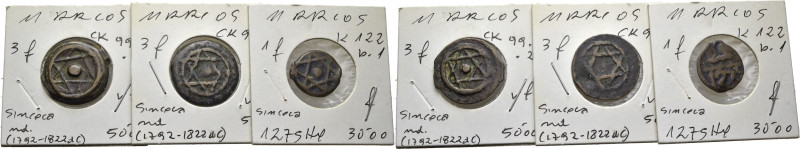 MARRUECOS. Sin ceca. 3 felus. No datada (1792-1822 d.C.). CK99.2. MBC. Sin ceca....