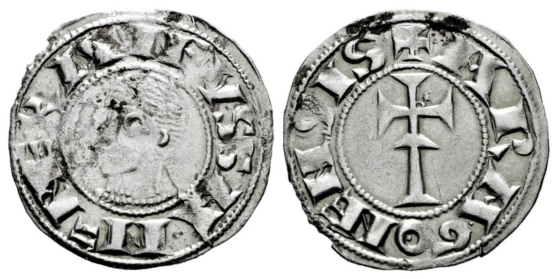 The Crown of Aragon. Alfonso el Batallador (1104-1134). Dinero. Navarre. (Cru-21...