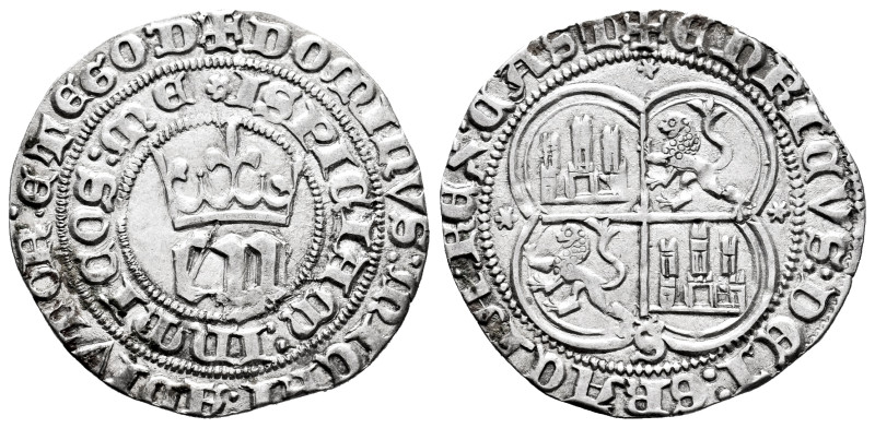 Kingdom of Castille and Leon. Enrique III (1390-1406). 1 real. Sevilla. (Bautist...