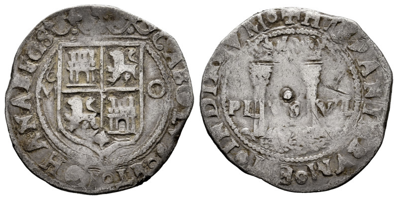 Charles-Joanna (1504-1555). 1 real. ND (1545-1556). Mexico. M-O. (Cal-74). Ag. 3...