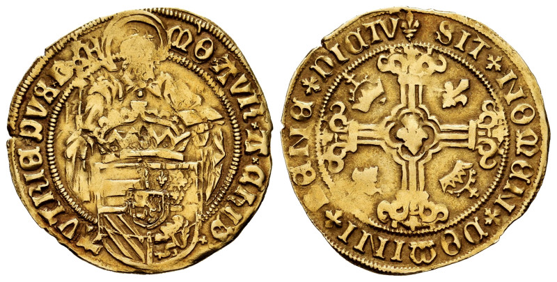 Charles I (1516-1556). 1 gulden. (1506-1513). Bruges. (Vanhoudt-200.BG). (Delm-5...