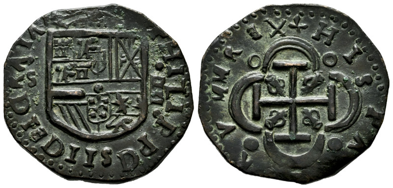 Philip II (1556-1598). 4 escudos. Sevilla. Anv.: PHILIPPᗡsIIᗡsIᗡRATA. Rev.: + HI...