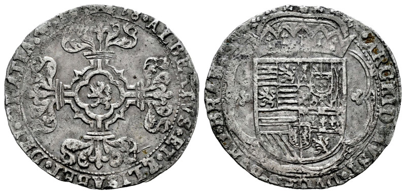 Albert and Elizabeth (1598-1621). 3 patards. 1618. Brussels. (Tauler-1515). (Van...