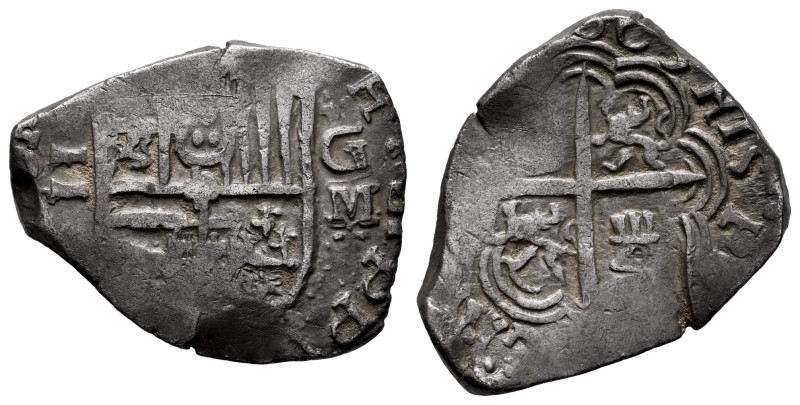 Philip III (1598-1621). 2 reales. 1603. Granada. M. (Cal-592). Ag. 6,78 g. OMNIV...