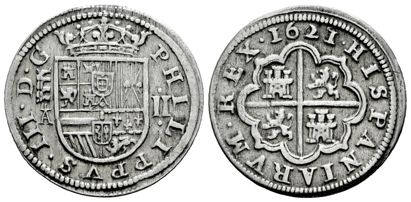 Philip III (1598-1621). 2 reales. 1621/08. Segovia. (Cal-653). (Jarabo-Sanahuja-...