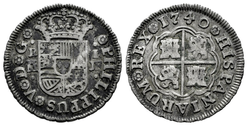 Philip V (1700-1746). 1 real. 1740. Madrid. JF. (Cal-456). Ag. 2,86 g. Almost VF...