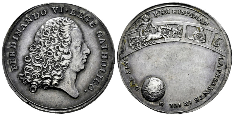 Ferdinand VI (1746-1759). "Proclamation" medal. 1746. Madrid. (H-17). Anv.: FERD...