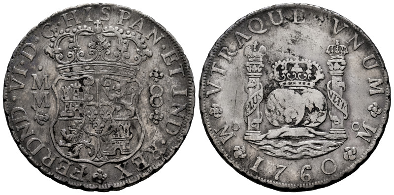 Ferdinand VI (1746-1759). 8 reales. 1760. Mexico. MM. (Cal-497). Ag. 26,77 g. Cl...