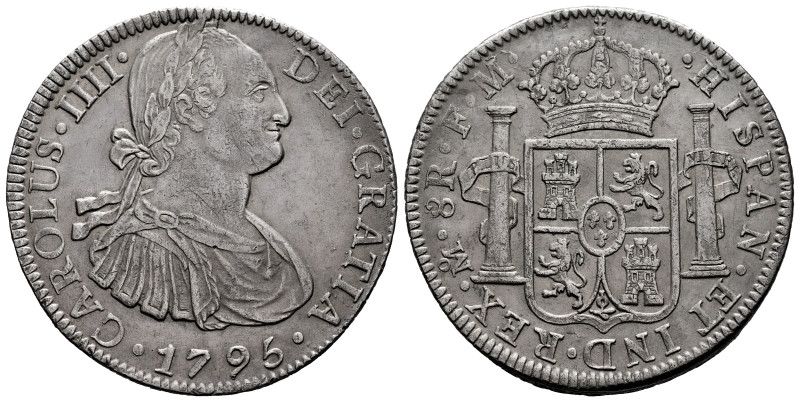 Charles IV (1788-1808). 8 reales. 1795. Mexico. FM. (Cal-958). Ag. 26,84 g. Soft...