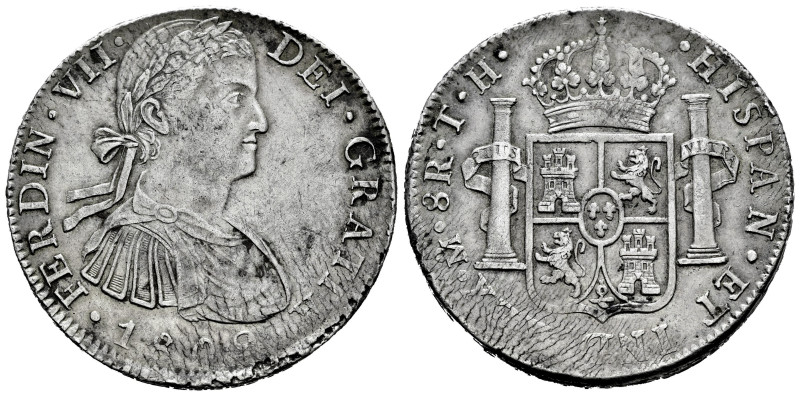 Ferdinand VII (1808-1833). 8 reales. 1809. Mexico. TH. (Cal-1308). Ag. 26,85 g. ...