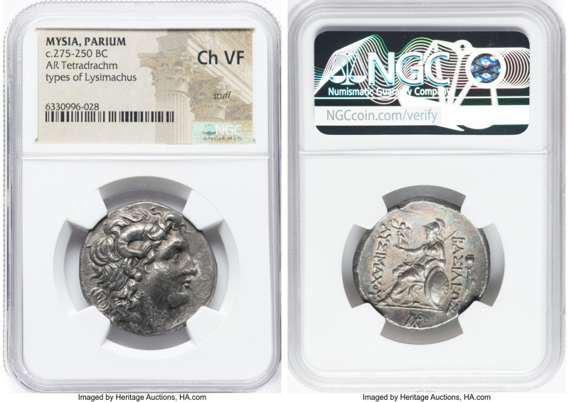 MYSIA. Parium. Ca. 275-250 BC. AR tetradrachm (29mm, 1h). NGC Choice VF, scuff. ...