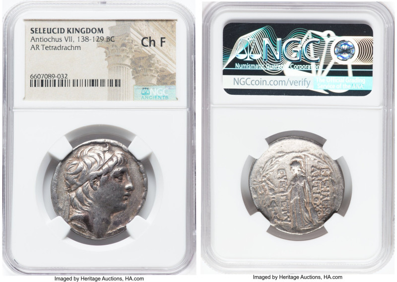 SELEUCID KINGDOM. Antiochus VII Euergetes (Sidetes) (138-129 BC). AR tetradrachm...