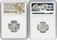 PARTHIAN KINGDOM. Artabanus VI (ca. AD 212-224/7). AR drachm (21mm, 3.00 gm, 12h). NGC MS 5/5 - 3/5. Ecbatana mint. Bust of Artabanus VI left, with fo...