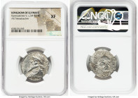 ELYMAIS KINGDOM. Kamnaskires V (ca. 54-32 BC). AR tetradrachm (23mm, 12h). NGC XF. Seleucia ad Hedyphon. Diademed, draped bust of Kamnaskires V left; ...