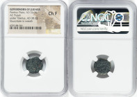 JUDAEA. Roman Procurators. Pontius Pilate (AD 26-36). AE prutah (15mm, 11h). NGC Choice Fine. Jerusalem, dated Regnal Year 17 of Tiberius (AD 30). TIB...