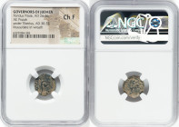 JUDAEA. Roman Procurators. Pontius Pilate (AD 26-36). AE prutah (15mm, 11h). NGC Choice Fine. Jerusalem, dated Regnal Year 17 of Tiberius (AD 30). TIB...