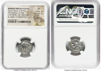 Julius Caesar, as Dictator (49-44 BC). AR denarius (19mm, 3.74 gm, 10h). NGC XF 4/5 - 2/5, scratches. Military mint traveling with Caesar in northern ...