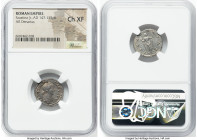 Faustina Junior (AD 147-175/6). AR denarius (18mm, 5h). NGC Choice XF. Rome, AD 161-164. FAVSTINA-AVGVSTA, draped bust of Faustina Junior right, seen ...