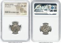 Septimius Severus (AD 193-211). AR denarius (20mm, 1h). NGC Choice XF. Rome, AD 202-210. SEVERVS-PIVS AVG, laureate head of Septimius Severus right / ...