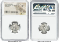 Septimius Severus (AD 193-211). AR denarius (19mm, 1h). NGC XF, brushed. Rome, AD 210. SEVERVS-PIVS AVG, laureate head of Septimius Severus right / P ...