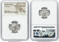 Julia Domna (AD 193-217). AR denarius (20mm, 7h). NGC Choice AU. Rome, AD 196-211. IVLIA-AVGVSTA, draped bust of Julia Domna right, seen from front, h...