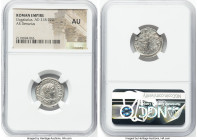 Elagabalus (AD 218-222). AR denarius (19mm, 6h). NGC AU. Rome. IMP ANTONINVS PIVS AVG, laureate, draped, and cuirassed bust of Elagabalus right, seen ...