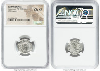 Elagabalus (AD 218-222). AR denarius (19mm, 11h). NGC Choice XF. Rome, AD 222. IMP ANTONINVS PIVS AVG, laureate, draped bust of Elagabalus right, seen...